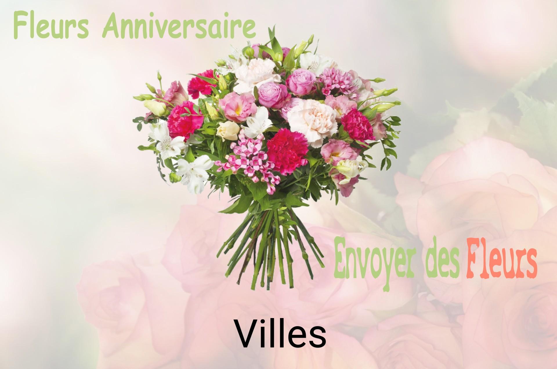 Bouquet de fleurs d’anniversaire livré à Villes