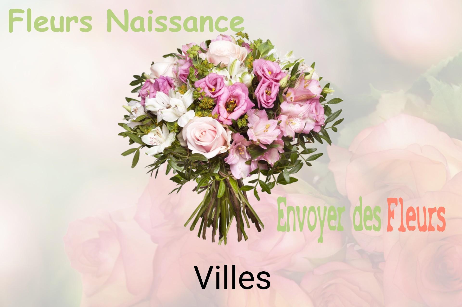 Bouquet de fleurs de naissance livré à Villes