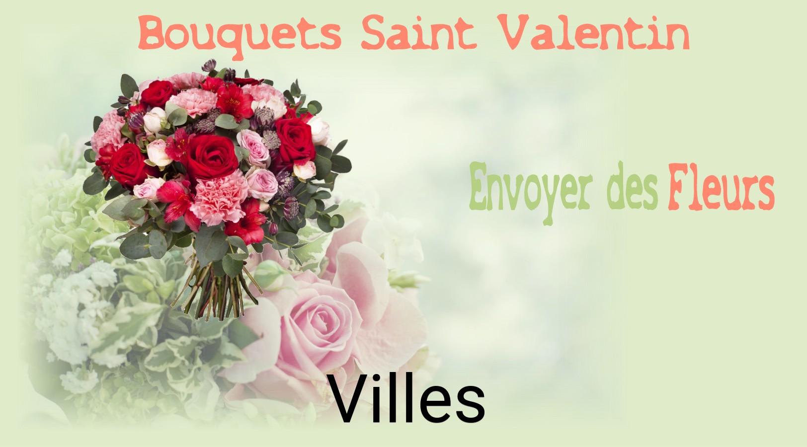 Roses de Saint-Valentin livrées à Villes